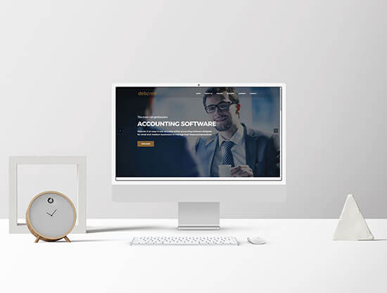 Website designed by winterglot  for the accounting application 'debcree'