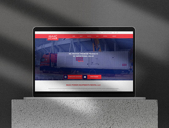 Website designed for the well known and widely reputed generator rental power company in UAE.