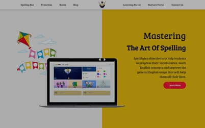 Website project for the online learning module aimed for spelling bee contestants.