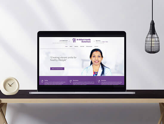 Winterglot website designed for the well known dental clinic situated in Kozhikode